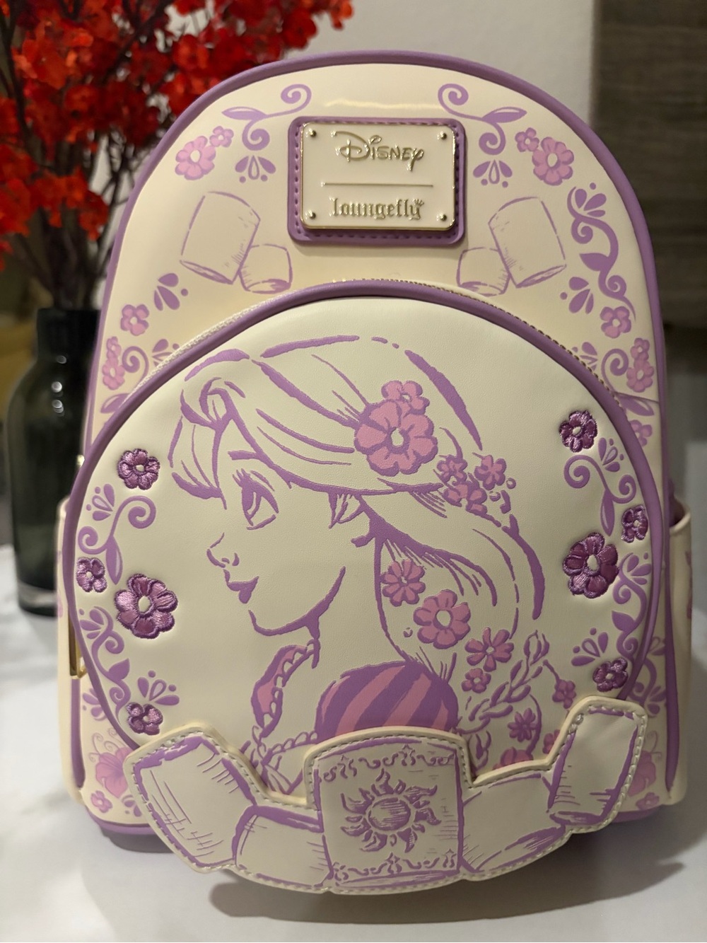 NWT Loungefly Disney Tangled Rapunzel Sketched Mini Backpack